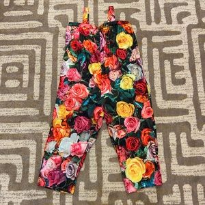 Silky floral jumpsuit